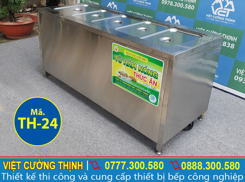 Báo giá tủ giữ nóng thức ăn công nghiệp 5 khay TH-24.
