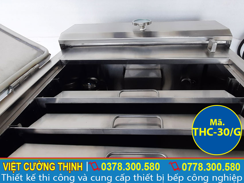 Báo giá Tủ nấu cơm công nghiệp, Tủ nấu cơm 30kg bằng gas sản xuất Inox Việt Cường Thịnh.