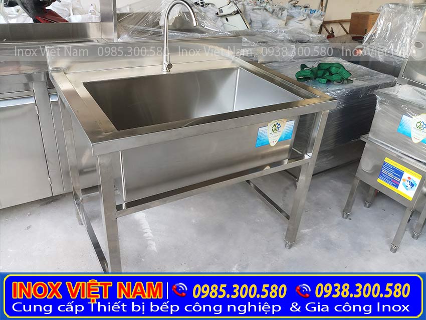Bồn rửa chén inox 1 ngăn lớn
