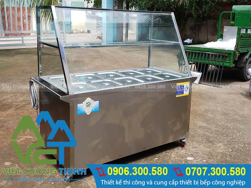 Báo giá tủ hâm nóng 12 khay có máy kính TH-03 (Ảnh thật tế)