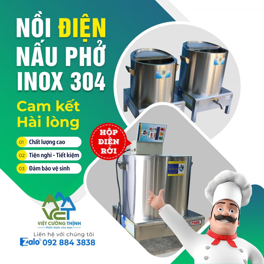 Việt Cường Thịnh chuyên sản xuất nồi phở điện chất lượng cao