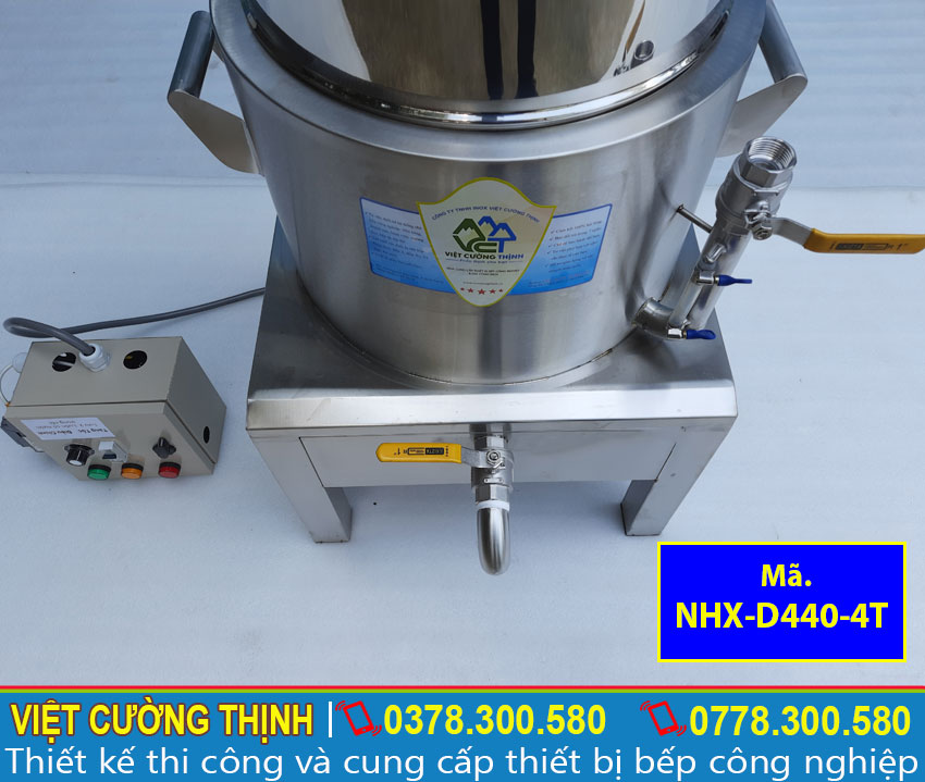 Nồi hấp xôi bằng điện NHX-D440-4T được làm hoàn toàn từ inox 304