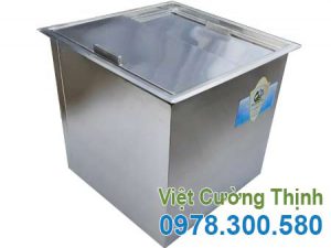 Thùng đá inox âm bàn, thùng chứa đá inox quầy bar sản xuất Inox Việt Cường Thịnh.