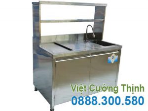 Mẫu quầy pha chế cafe inox | quầy bar trà sữa inox | thiết bị quầy bar bằng inox 304 cao cấp sản xuất Việt Cường Thịnh.