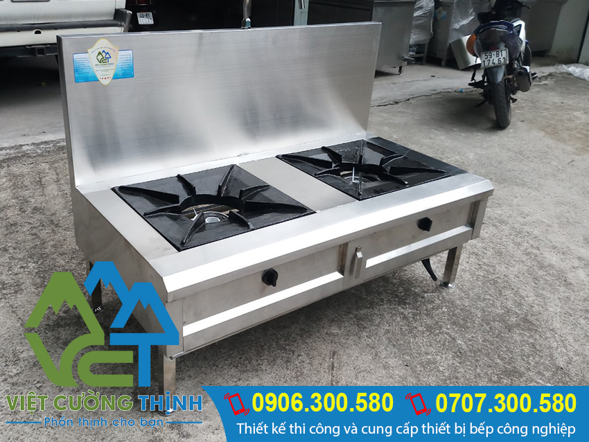 Bếp gas công nghiệp, bếp khè, bếp xào sản xuất Inox Việt Cường Thịnh
