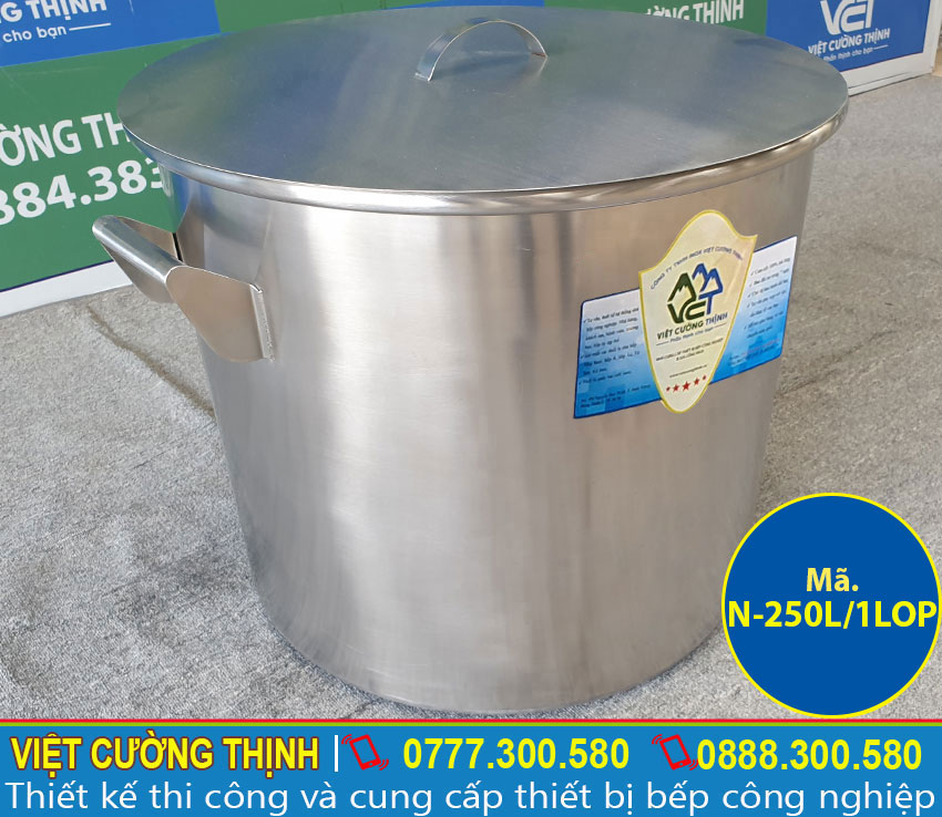 Nồi Inox Công Nghiệp 1 Lớp 250L N-250L/1LOP